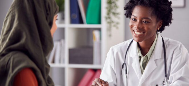 Doctor and woman