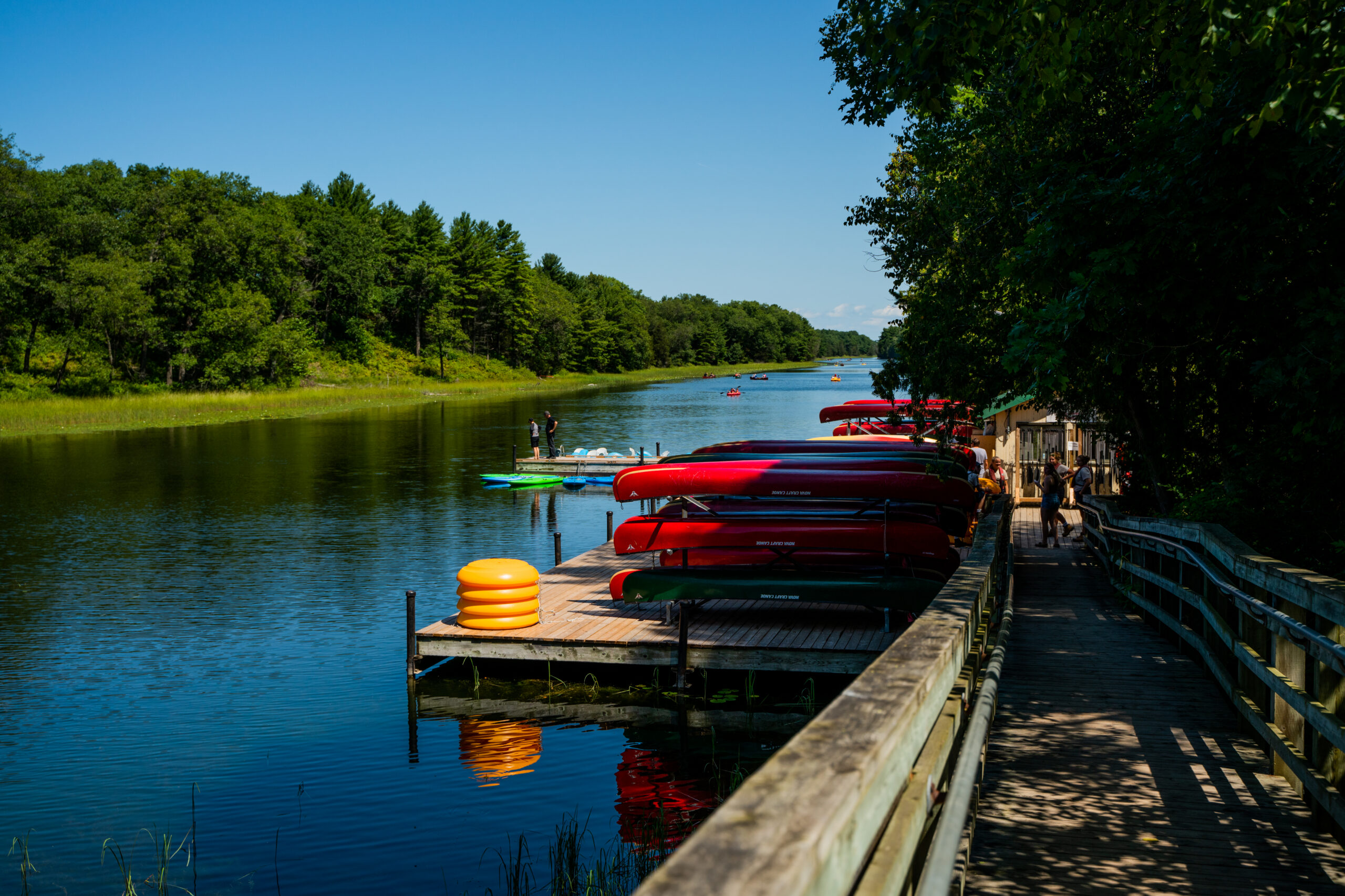 River with Canoes